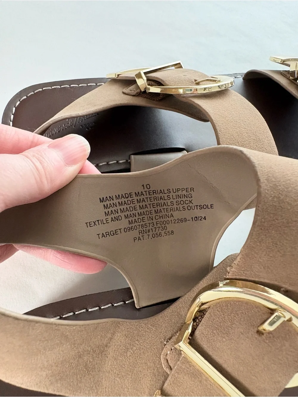 Women's Mira Double Buckle Faux Suede Sandals | Universal Thread NEW
